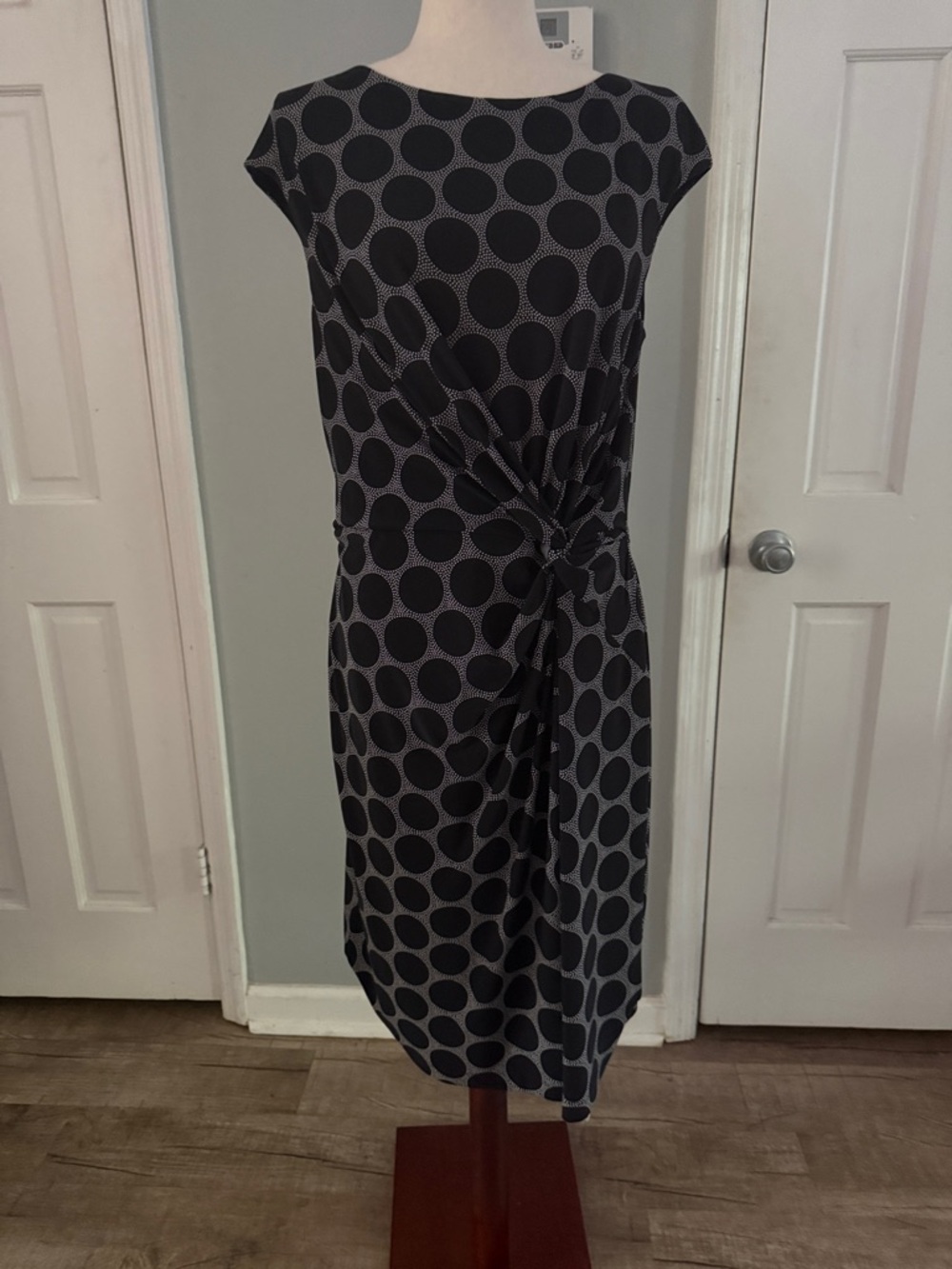 Ralph Lauren Black Polka Dot Sheath Dress